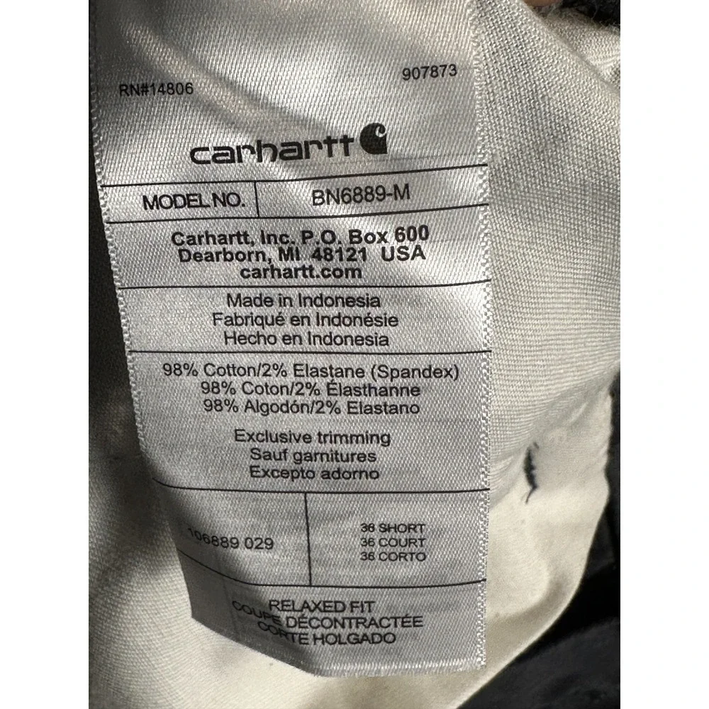Carhartt Mens 36 Rugged Flex Canvas Jogger Pant BN6889-M Gray Relaxed Fit New